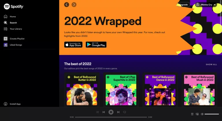 How to get spotify wrapped in web browser